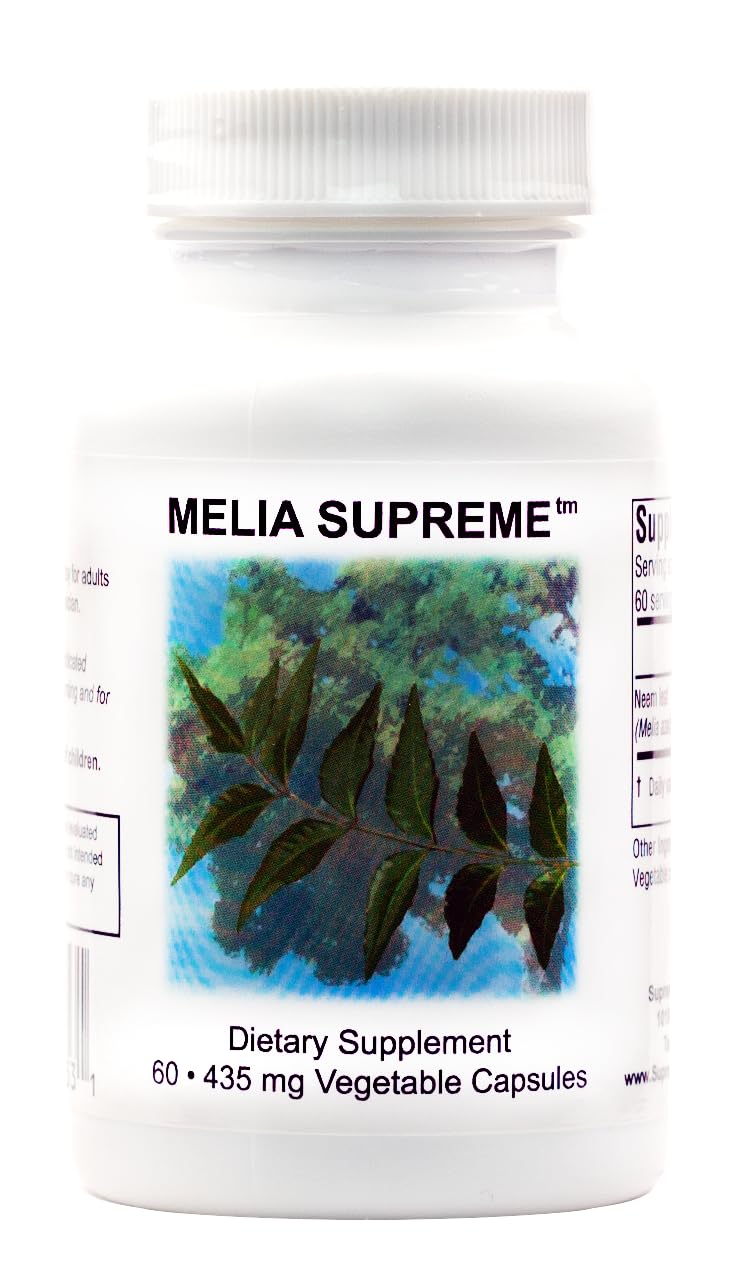 Supreme Nutrition Melia Supreme frontal mostrando el frasco y etiqueta clara