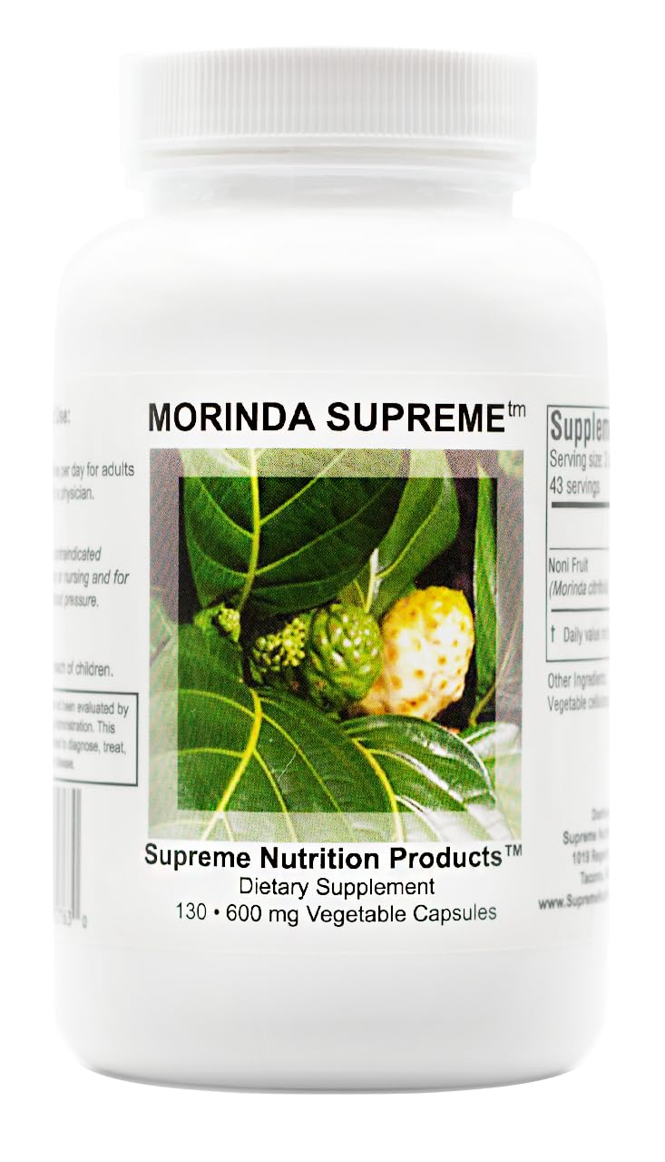 Supreme Nutrition frasco frontal mostrando 130 cápsulas y diseño del envase, confianza en calidad