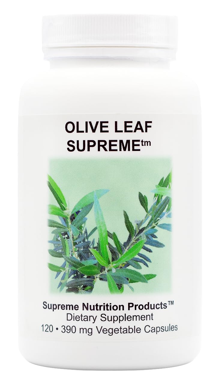 Supreme Nutrition frente del frasco 120 cápsulas, envase claro y etiqueta informativa
