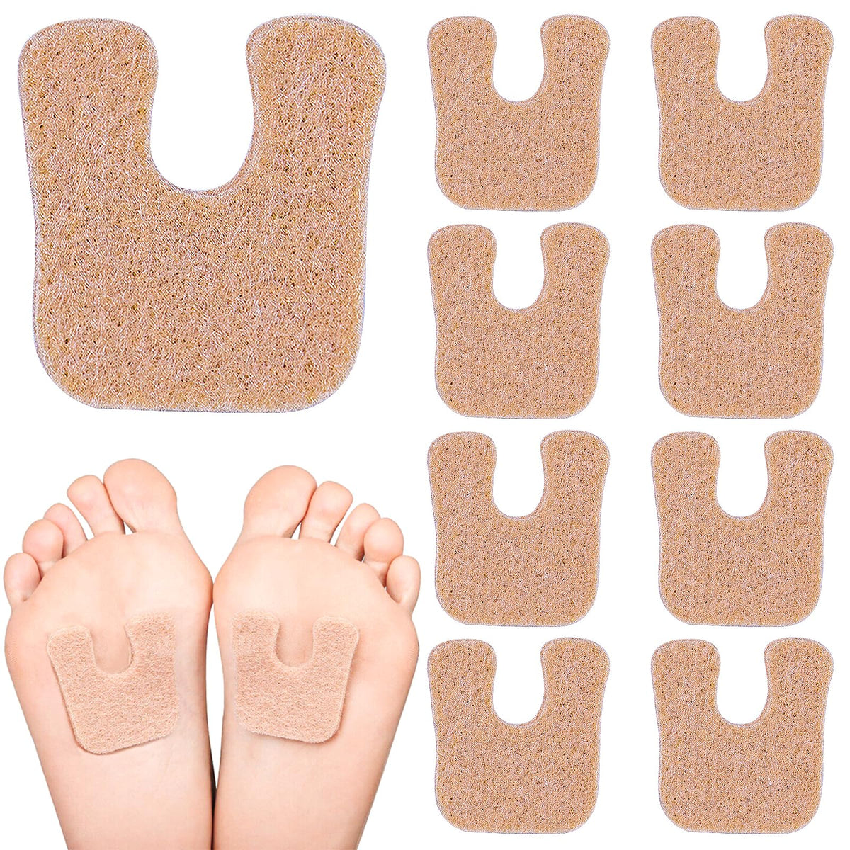Suptizizkz paquete frontal con 36 almohadillas beige protege antepié