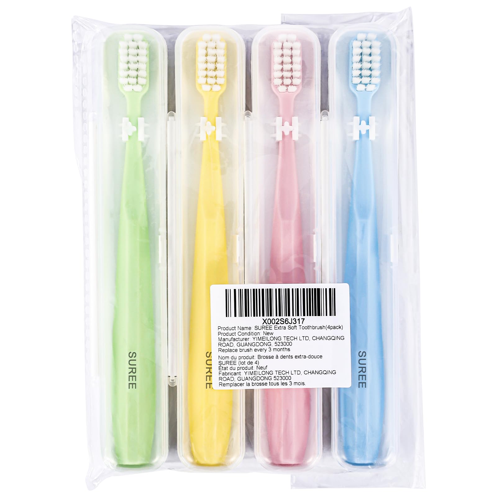 SUREE cuatro colores vivos del pack para distinguir usuarios fácilmente