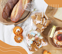 SUREHOME bolsa con galletas visibles, evita contaminación y realza la presentación