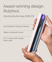 SURI estuche UV-C abierto desinfectando cabezal para viaje seguro