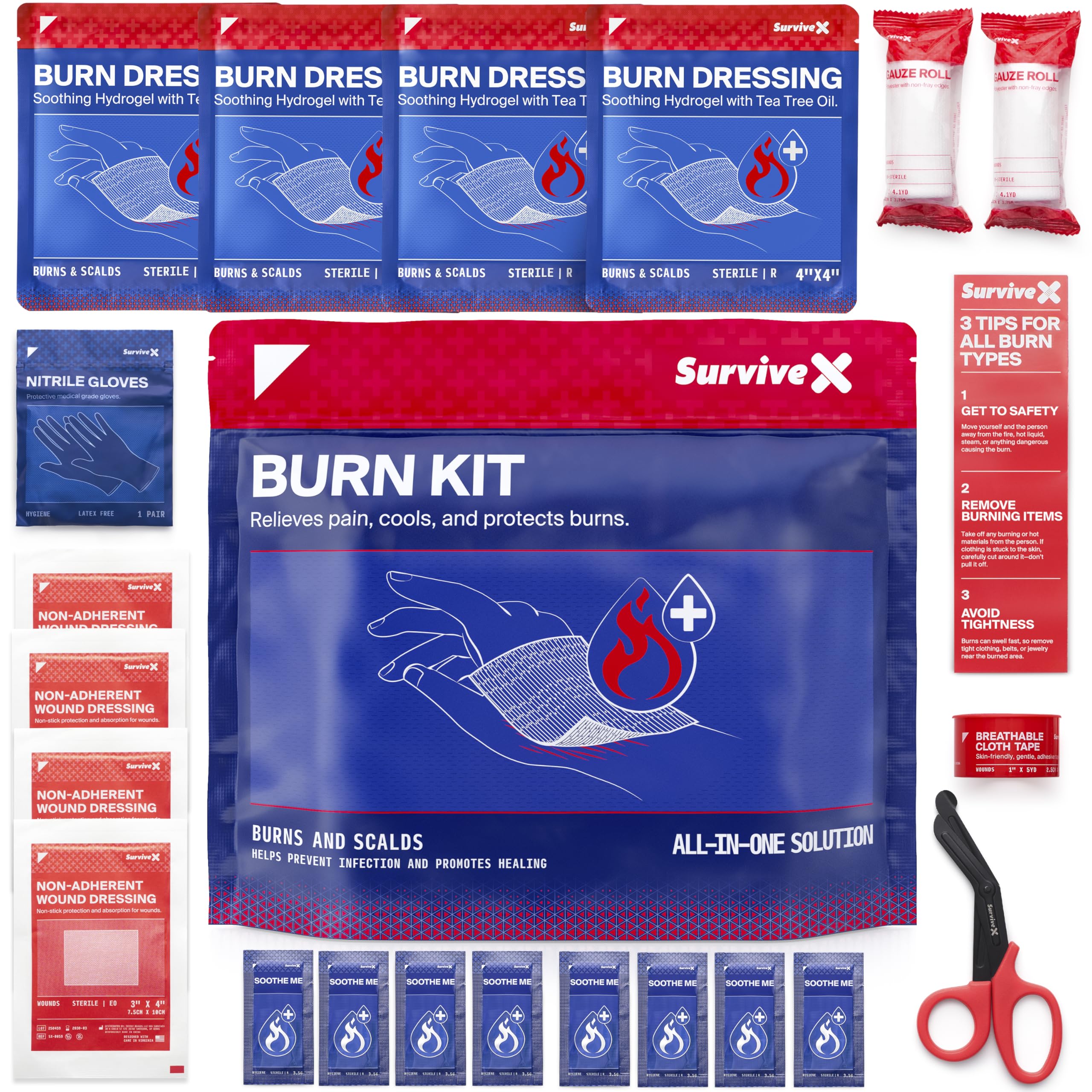 SurviveX embalaje del kit portátil, listo para emergencias