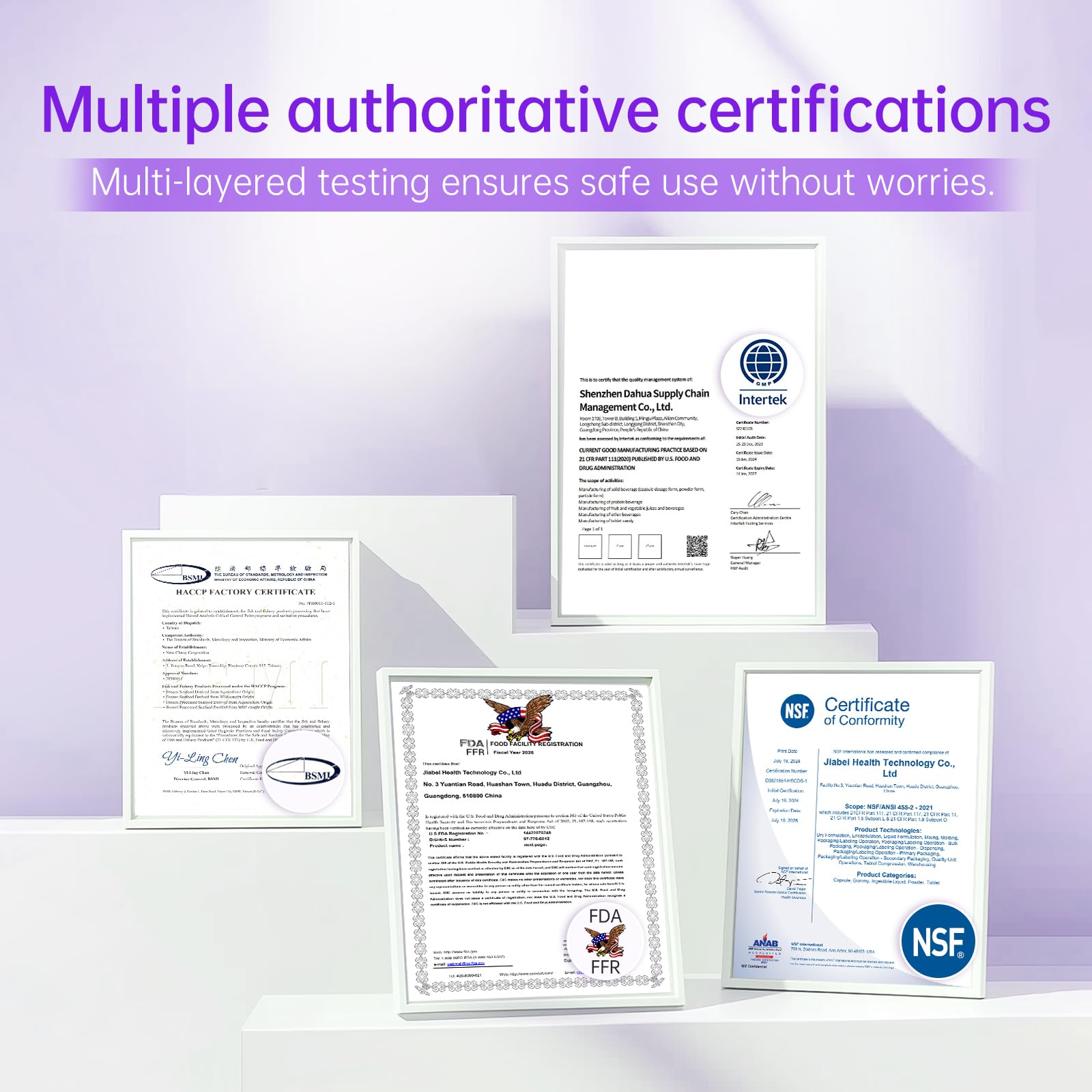 SustainWell sello GMP certificado evidenciando control de calidad y confianza