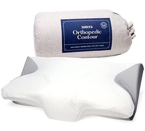 SUTERA almohada empacada en bolsa de transporte para fácil almacenamiento