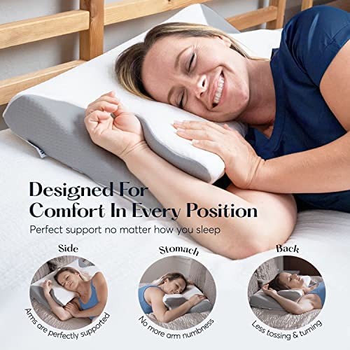 SUTERA almohada con funda blanca removible, fácil limpieza y confort