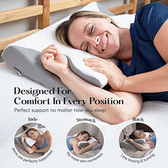 SUTERA almohada con funda blanca removible, fácil limpieza y confort