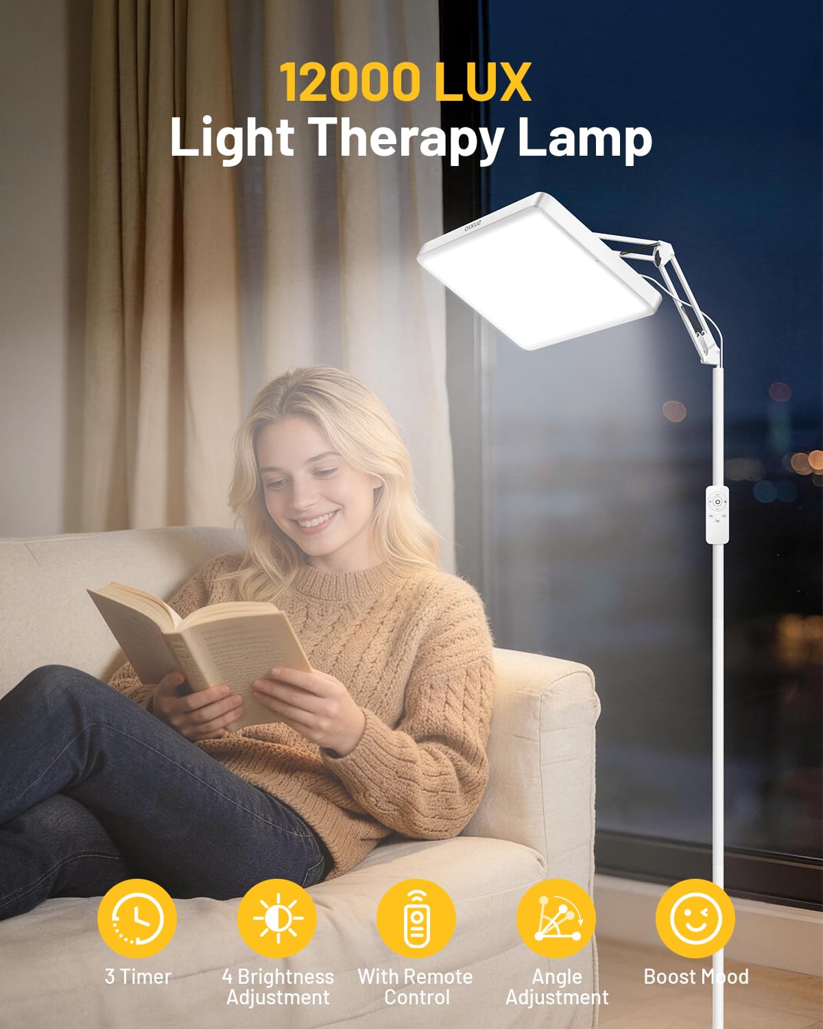 SUXIO primer plano de los LEDs sin UV mostrando textura y calidad de luz