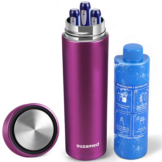 suzamed estuche frontal morado mostrando diseño compacto y protección térmica