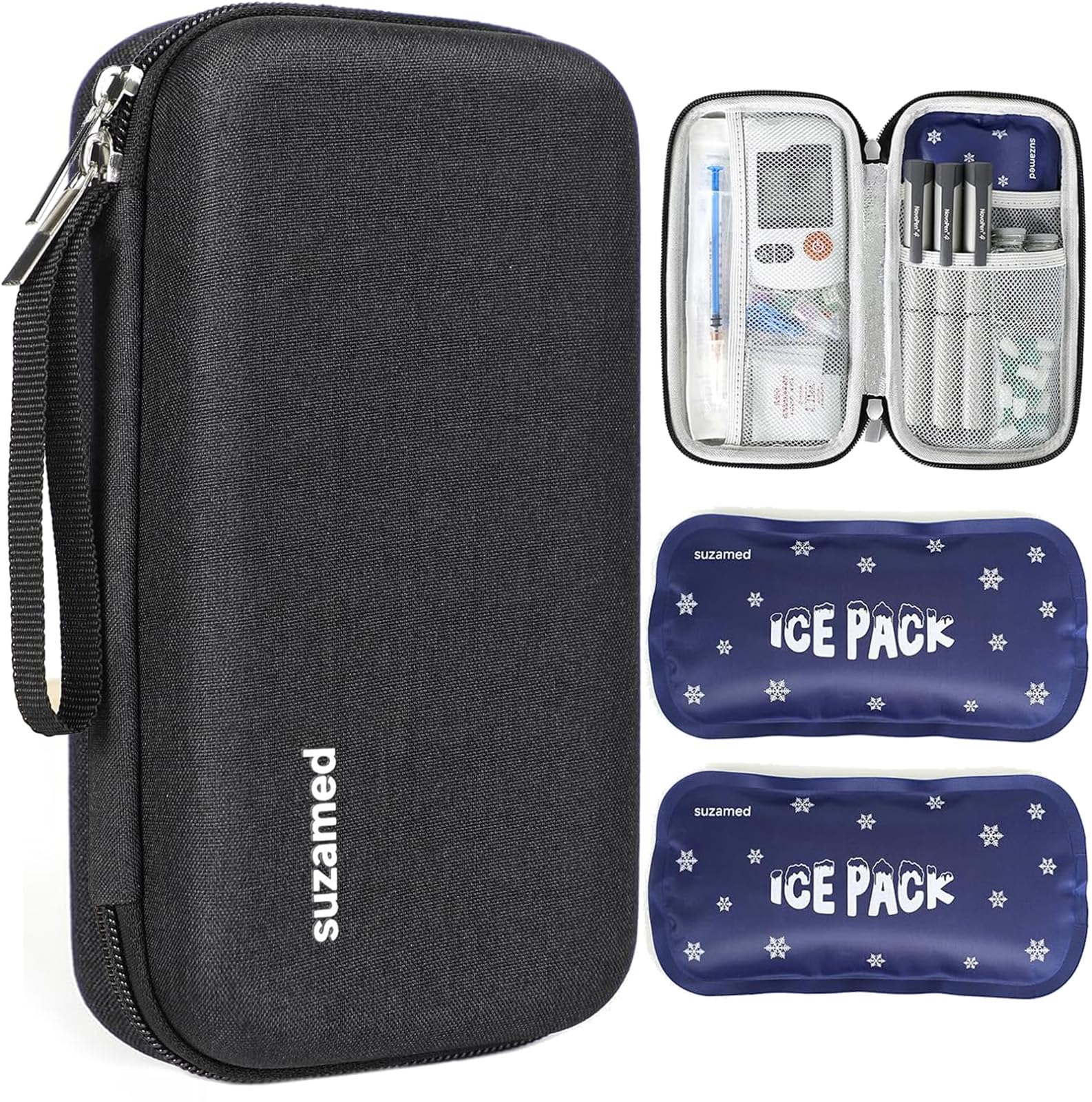 suzamed funda frontal mostrando cierre y forma, protección portátil