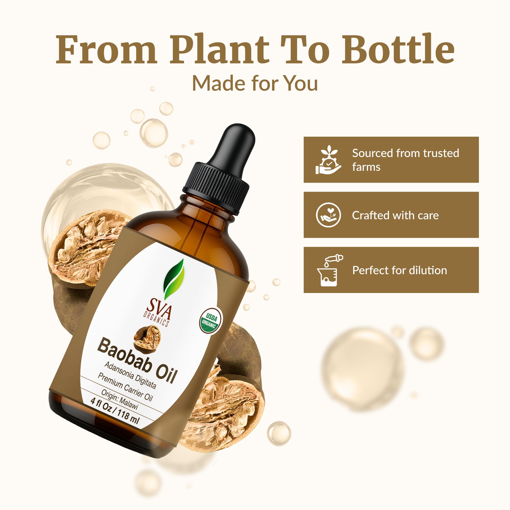 SVA ORGANICS aplicación en cabello, mejora manejabilidad y brillo