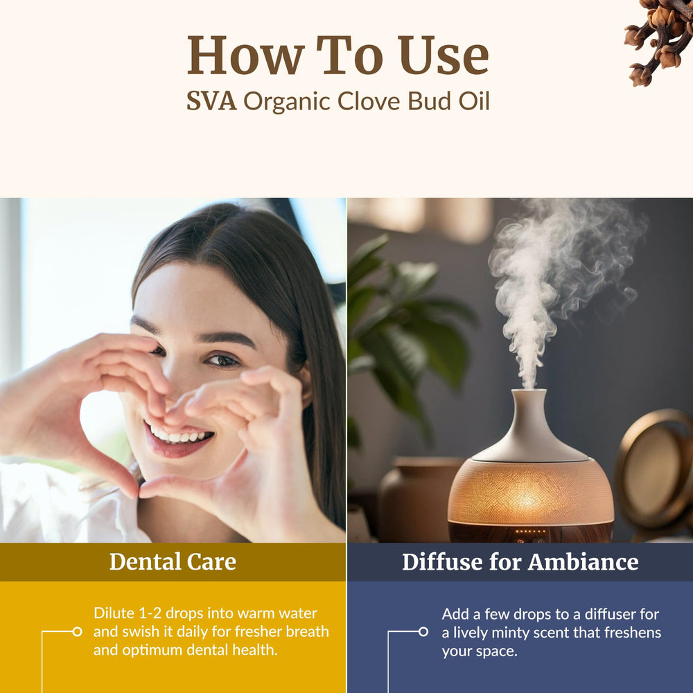 SVA ORGANICS aceite en difusor creando ambiente aromático acogedor