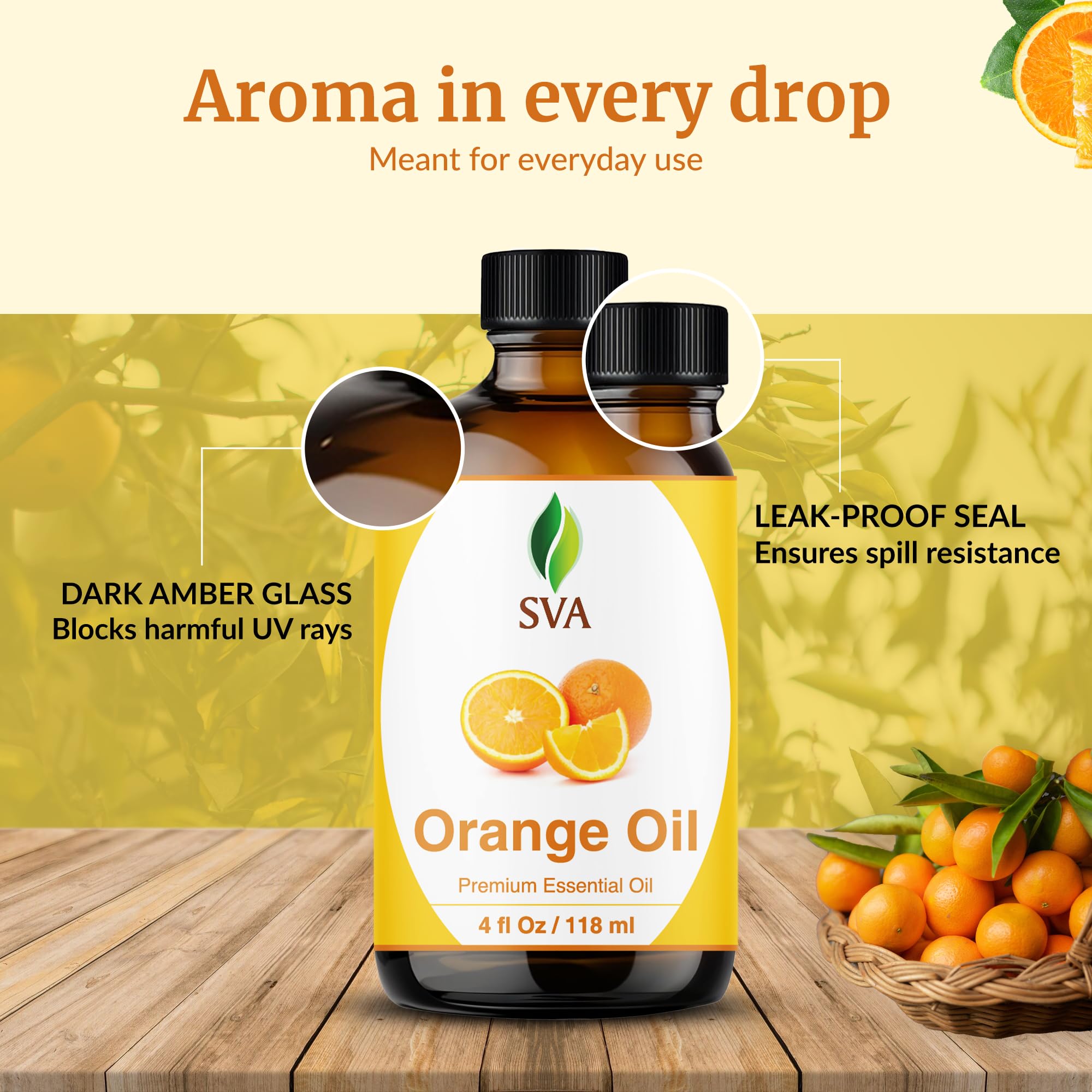 SVA ORGANICS botella en mano para referencia de tamaño