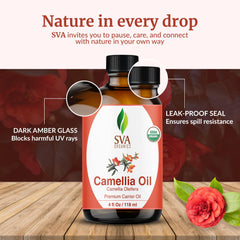 SVA ORGANICS etiqueta con ingredientes resaltando pureza