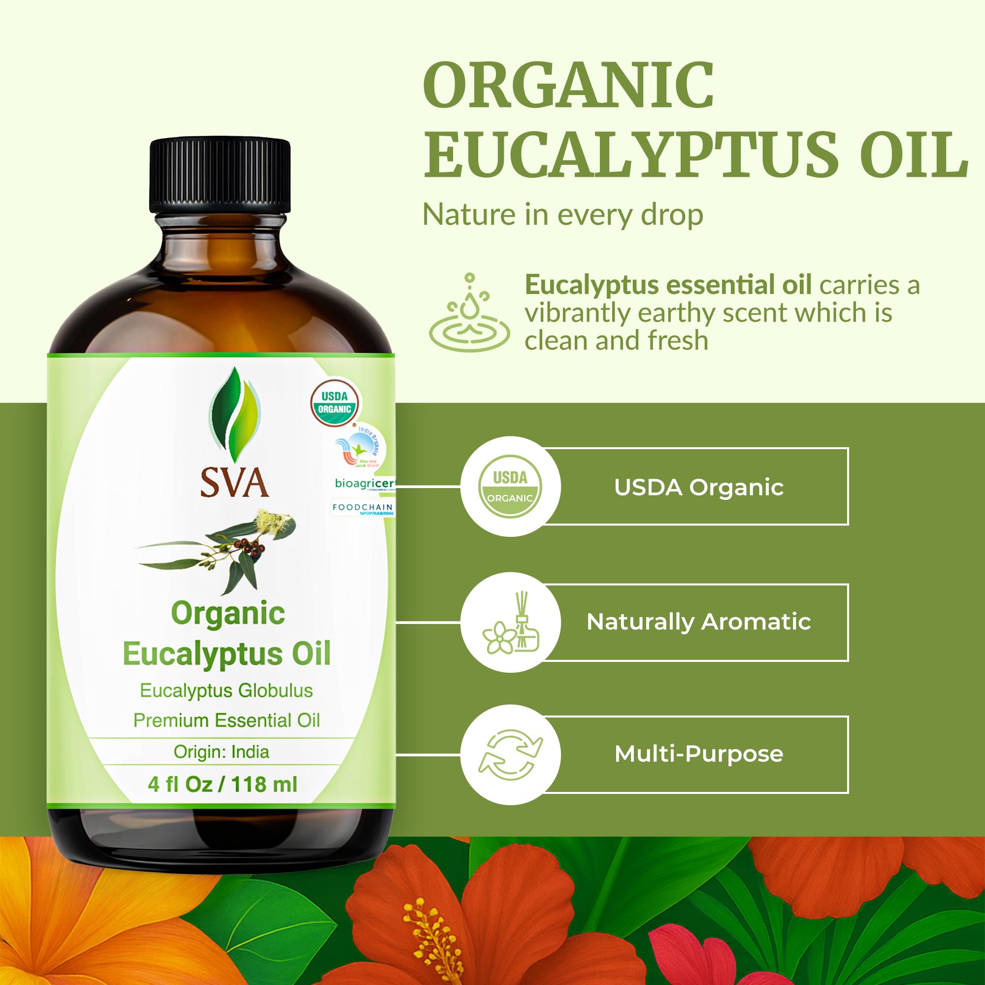 SVA ORGANICS cuentagotas en primer plano para dosificación precisa