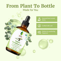 SVA ORGANICS aceite de eucalipto en difusor ambientando habitación
