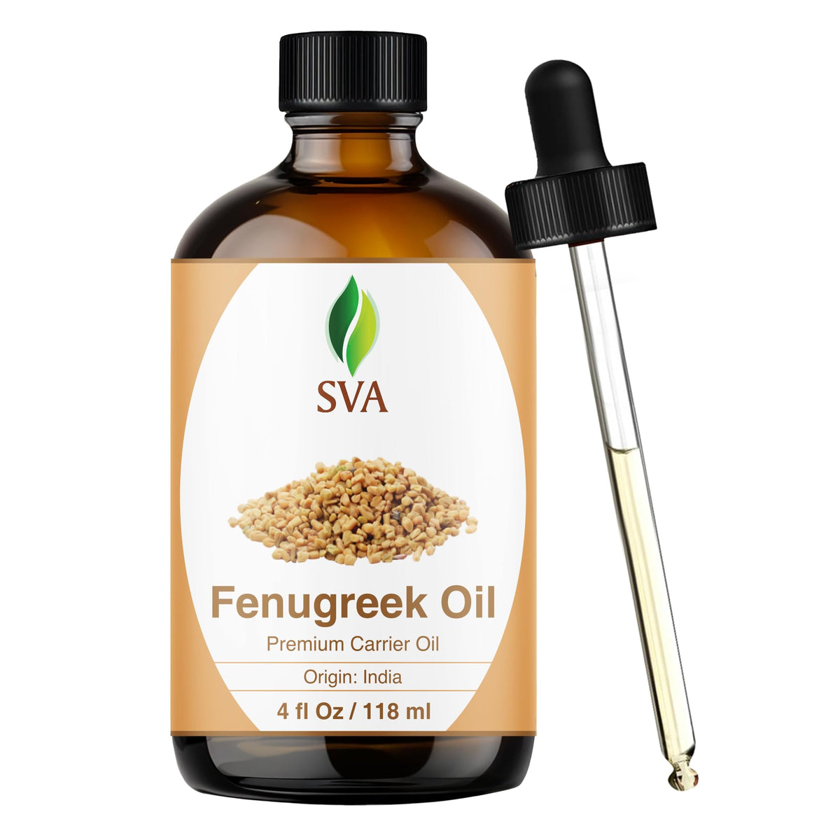 SVA ORGANICS frasco ámbar frontal mostrando presentación segura