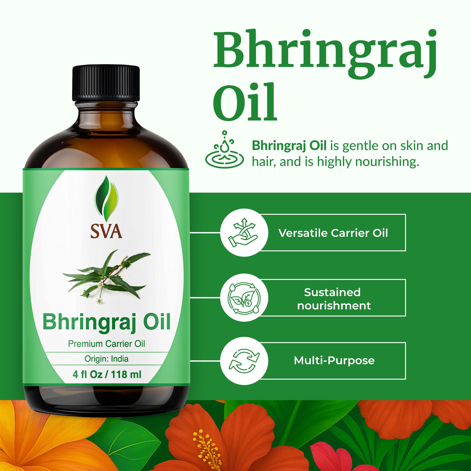 SVA ORGANICS gotero dejando caer aceite, dosificación precisa