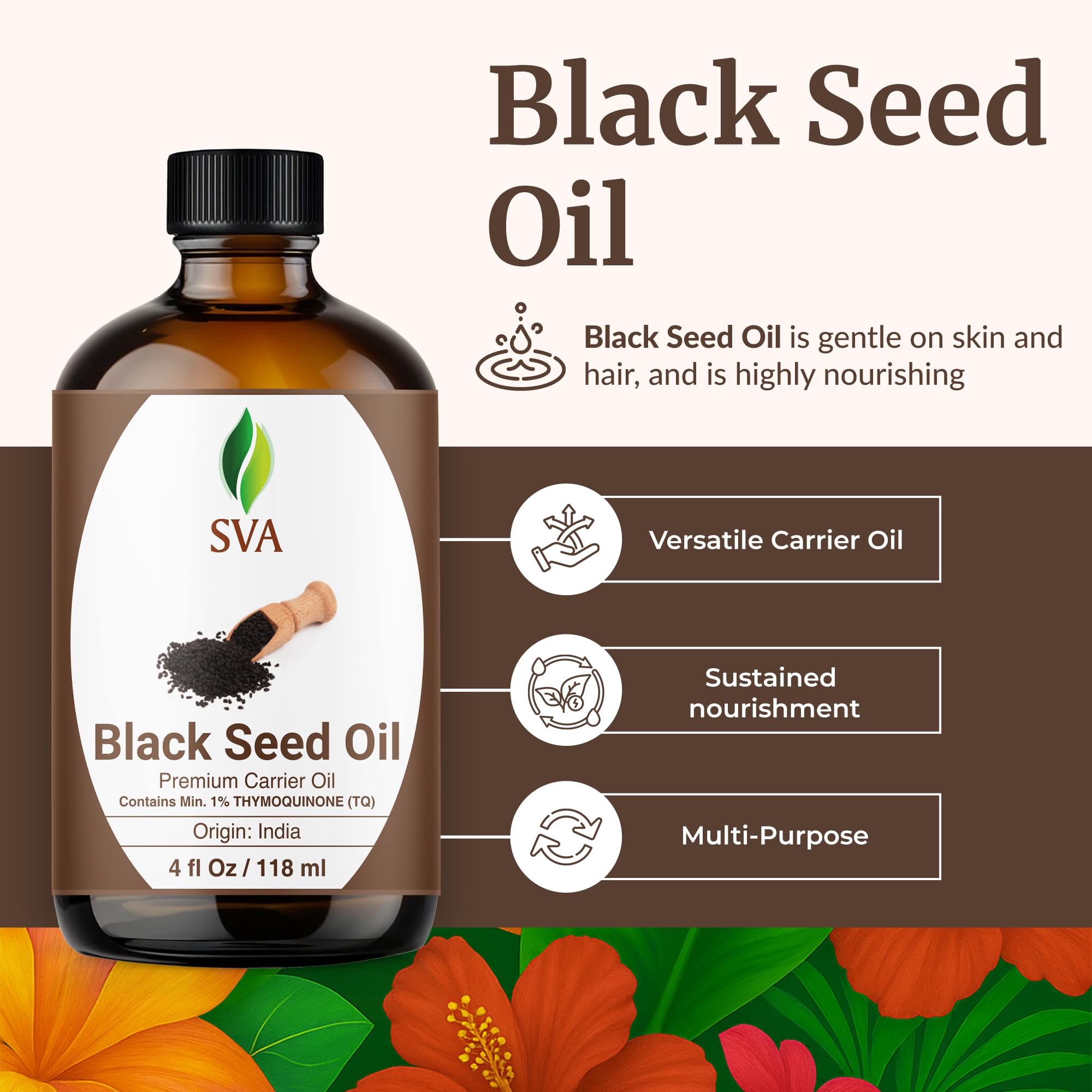 SVA ORGANICS gotero vertiendo aceite, dosificación precisa y controlada