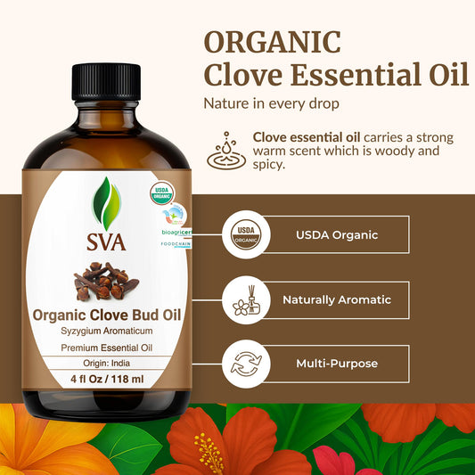 SVA ORGANICS gotero vertiendo aceite, embalaje visible y aplicación precisa