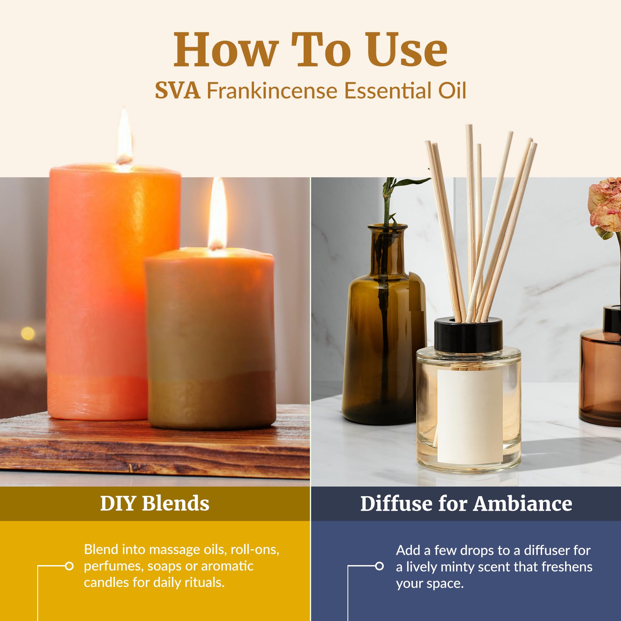 SVA ORGANICS mezcla de incienso con aceite portador lista para masaje