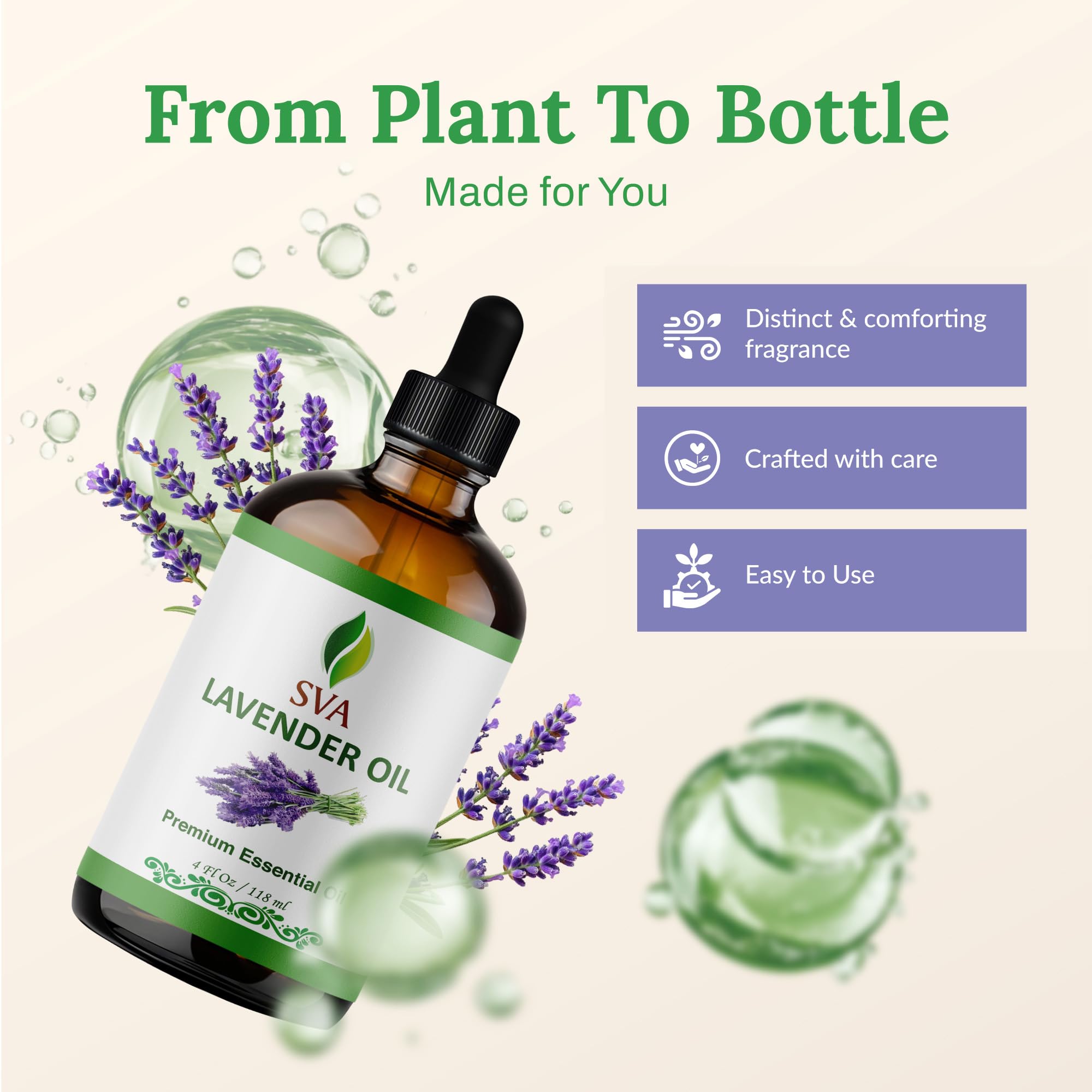 SVA ORGANICS botella junto a difusor en mesa, ideal para aromaterapia doméstica