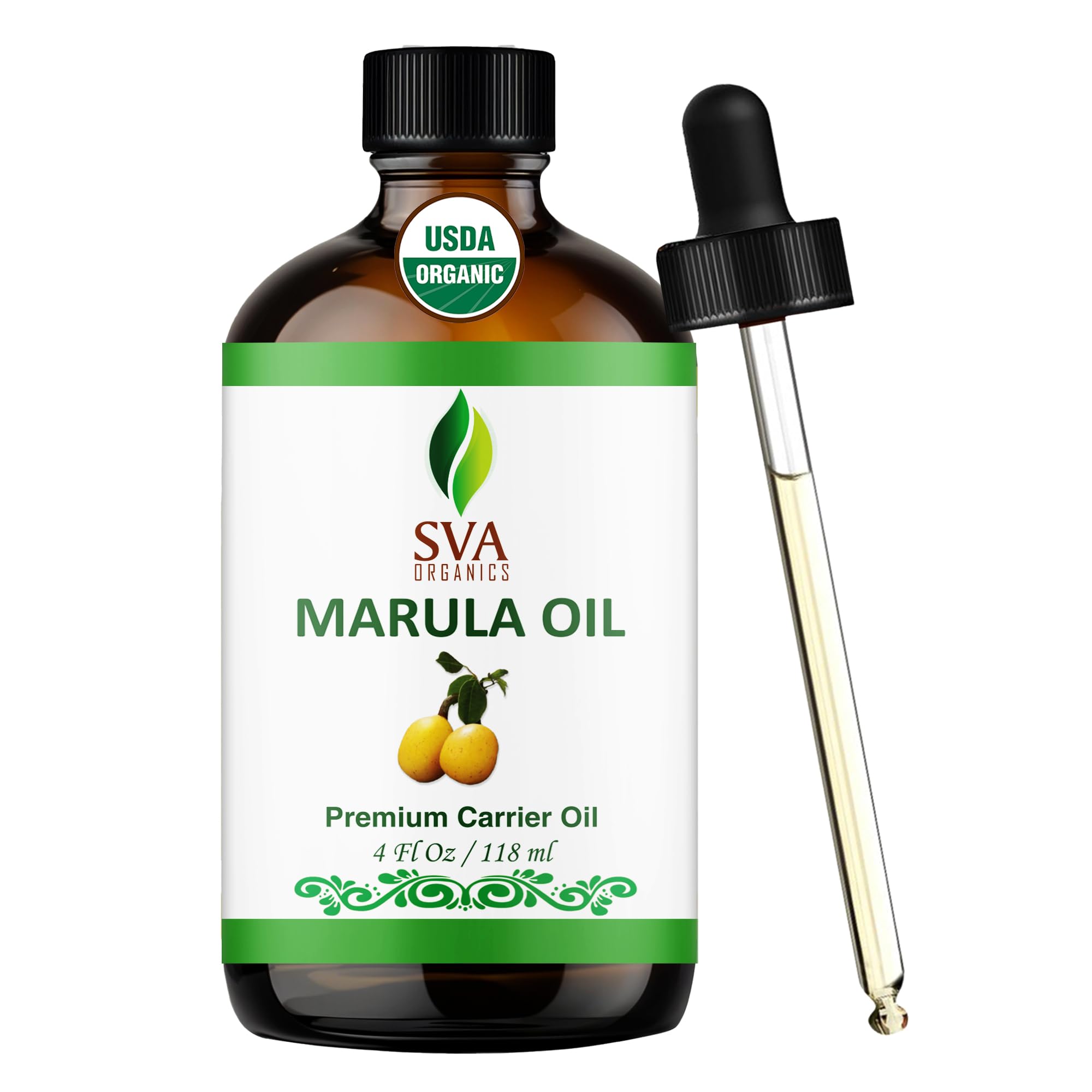 SVA ORGANICS botella frontal mostrando 118 ml y beneficios de hidratación