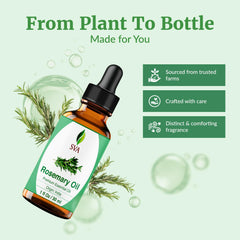 SVA ORGANICS frasco junto a regla para comparar tamaño, 30 ml claro