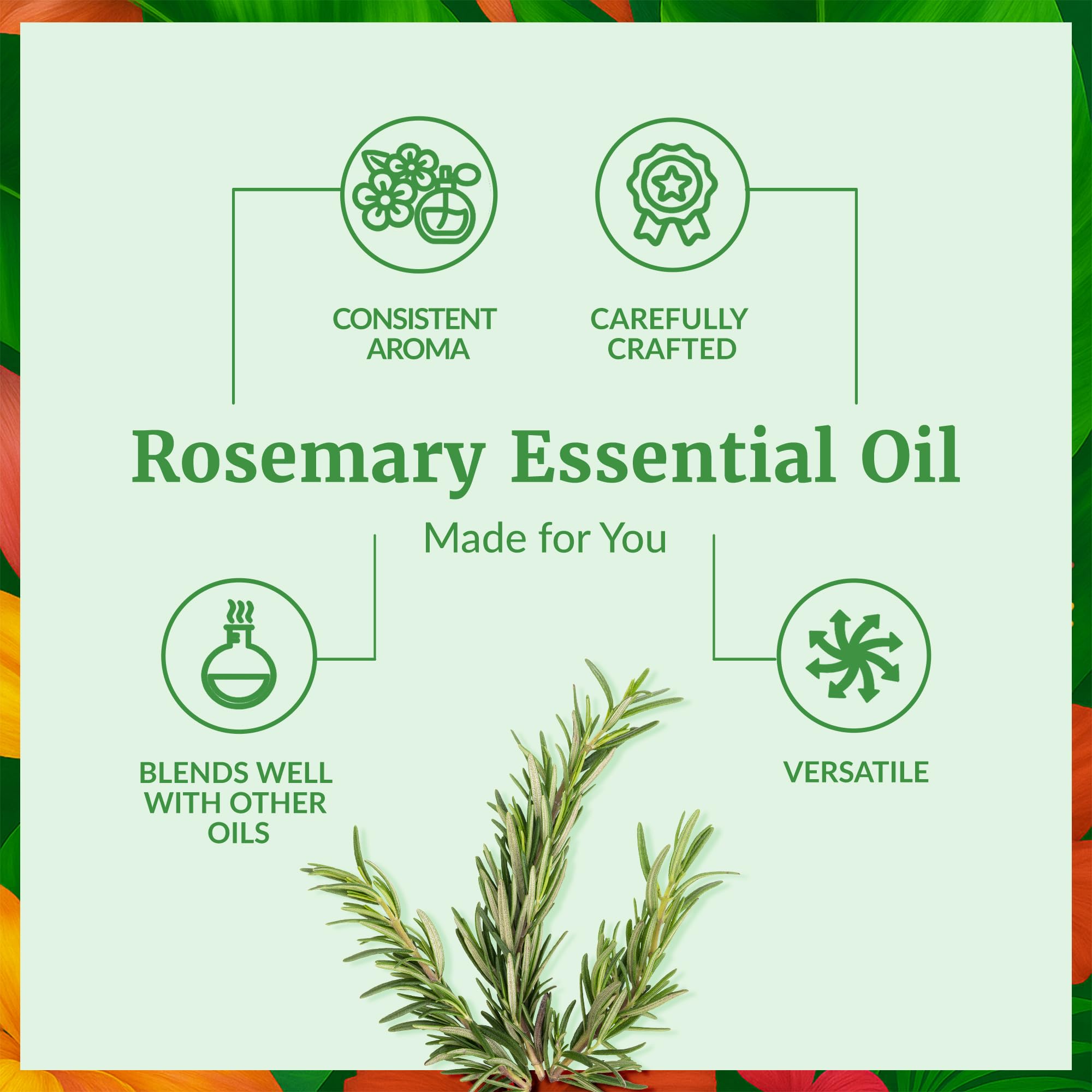 SVA ORGANICS gota de aceite de romero sobre piel, apariencia pura