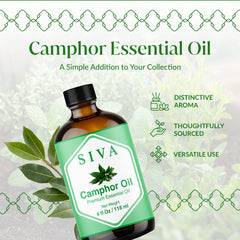 SVA ORGANICS aceite de Siva Camphor textura clara en superficie para mezclas