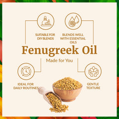 SVA ORGANICS textura del aceite de fenogreco en gota, apariencia ligera