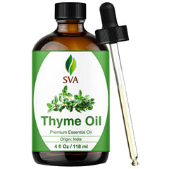 SVA ORGANICS botella ámbar de tomillo con gotero para dosificación precisa