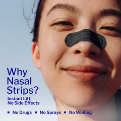 SVARA NEXIAIR uso nocturno en cama ilustrando soporte nasal durante sueño