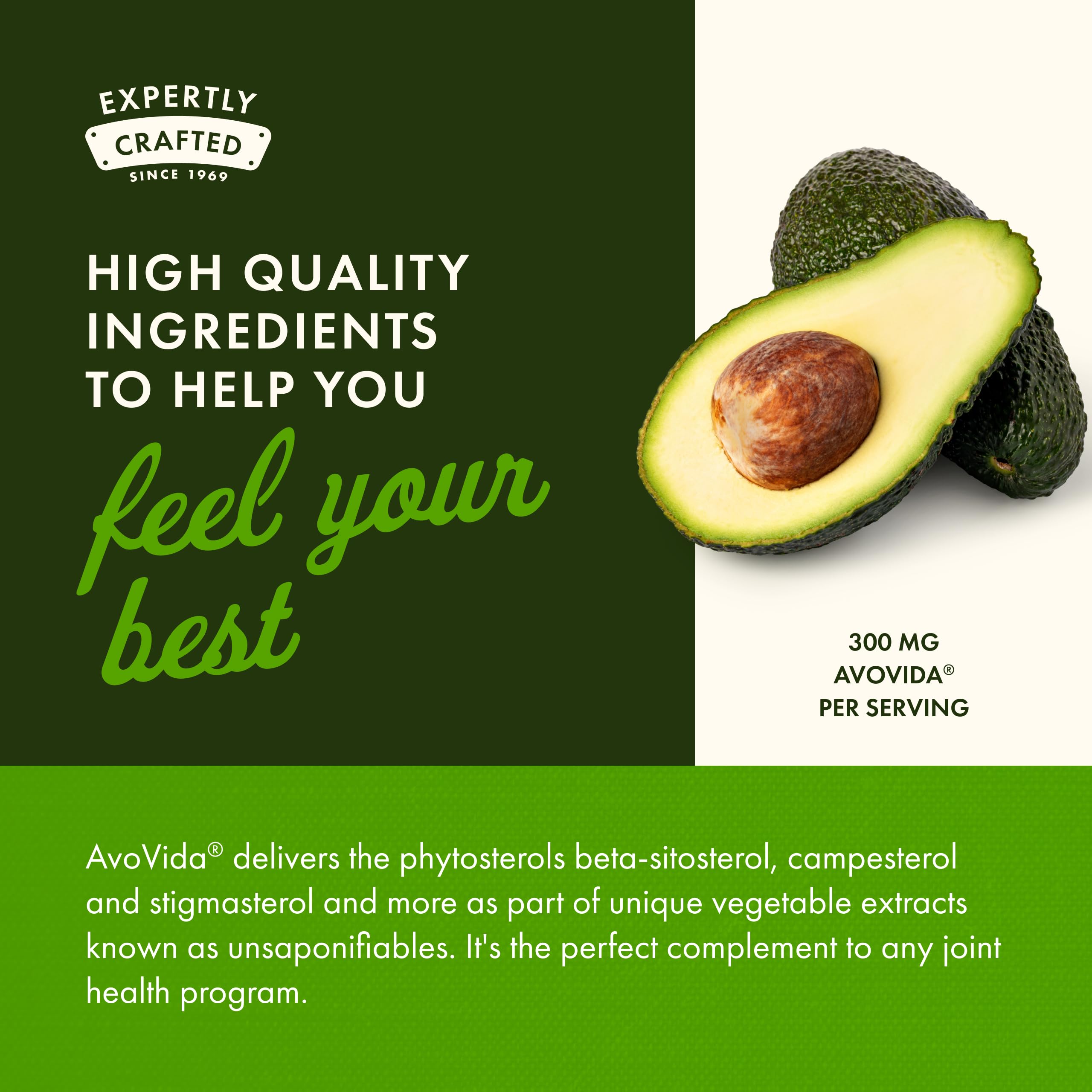 Etiqueta de Swanson AvoVida con información nutricional y detalle de pureza