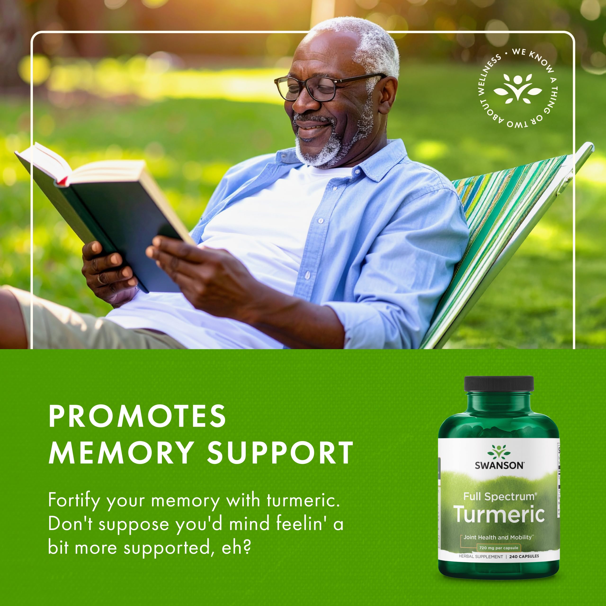 Swanson Cúrcuma diseño del envase, acabado dorado