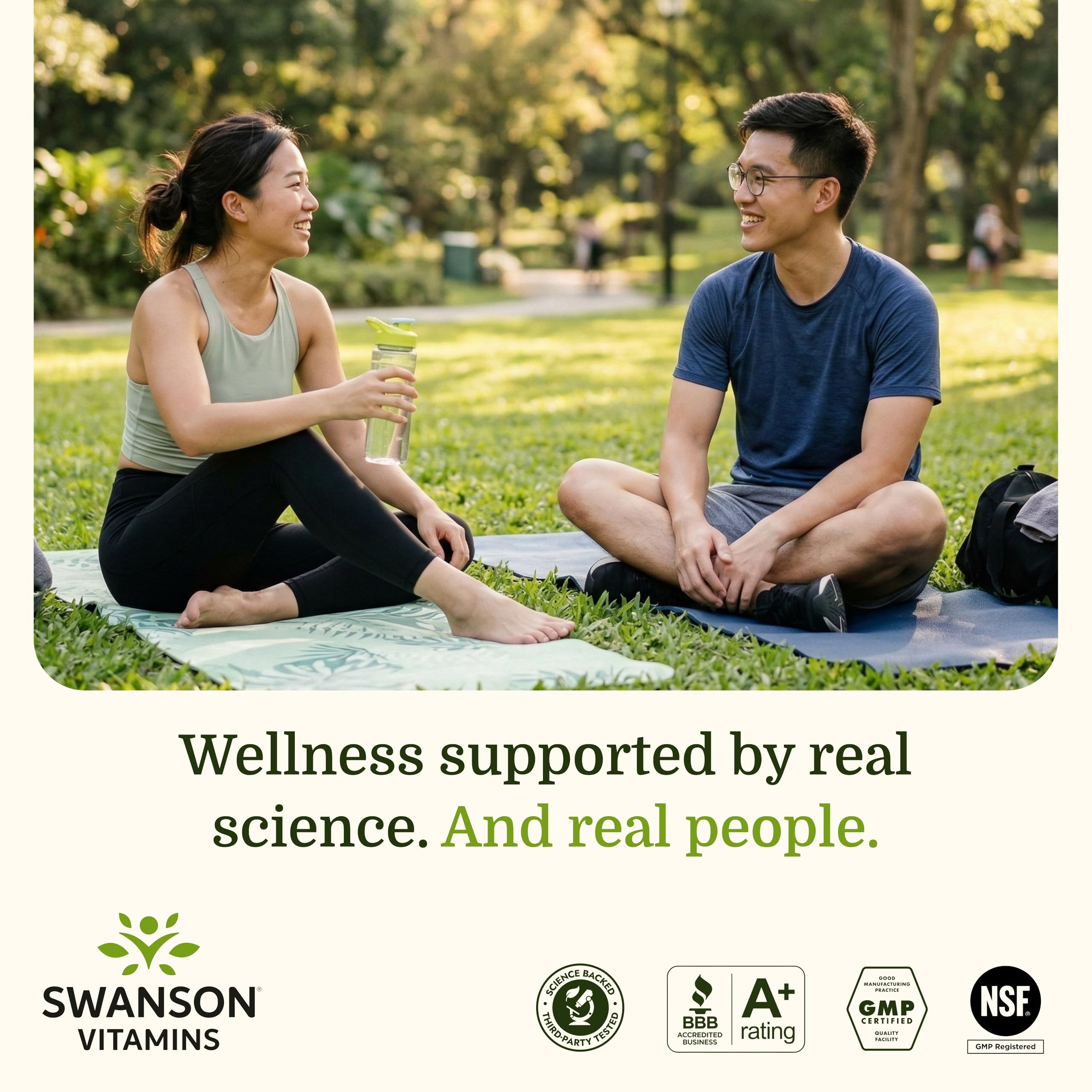 Swanson sello orgánico y sin gluten indicando calidad y seguridad