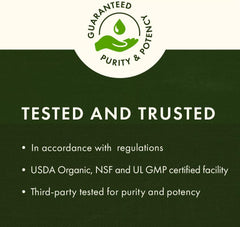 Swanson etiqueta nutricional legible y detalles de producto