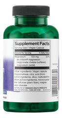 Swanson Albion Chelated Magnesium etiqueta nutricional ampliada, información transparente