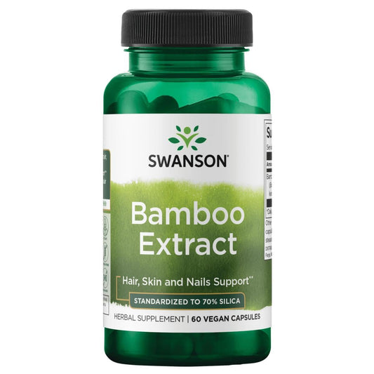 Swanson Extracto de Bambú cápsula: favorece cabello y uñas saludables