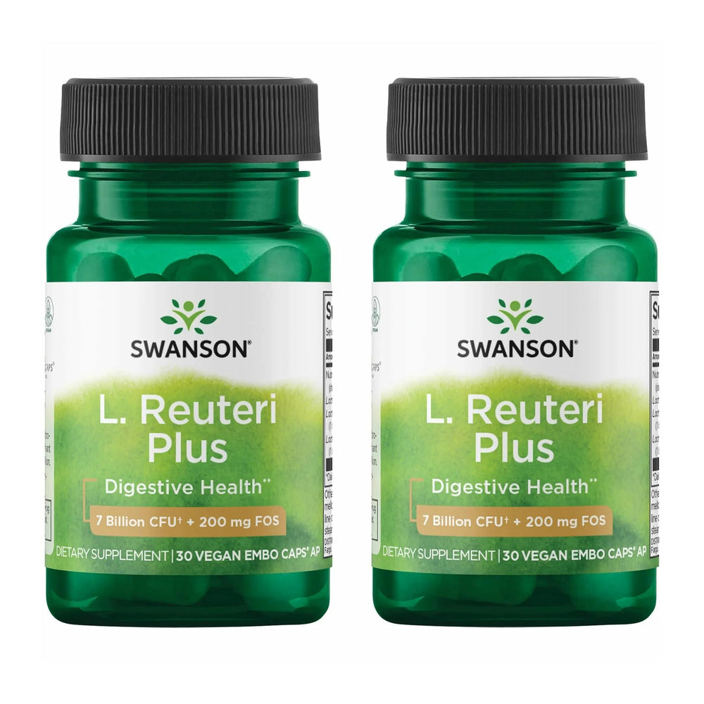 Swanson frasco delante mostrando el sello y beneficios para digestión