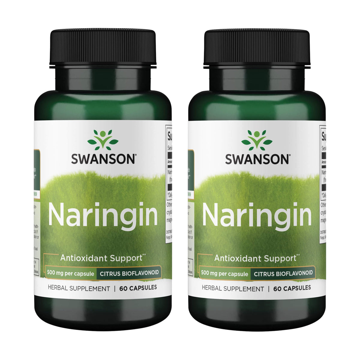 Swanson frasco frontal con etiqueta clara y beneficios visibles