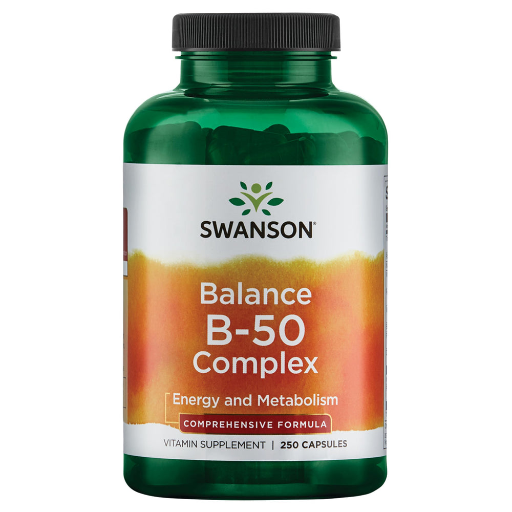 Swanson envase frontal B-50 mostrando marca y cantidad, conveniencia diaria