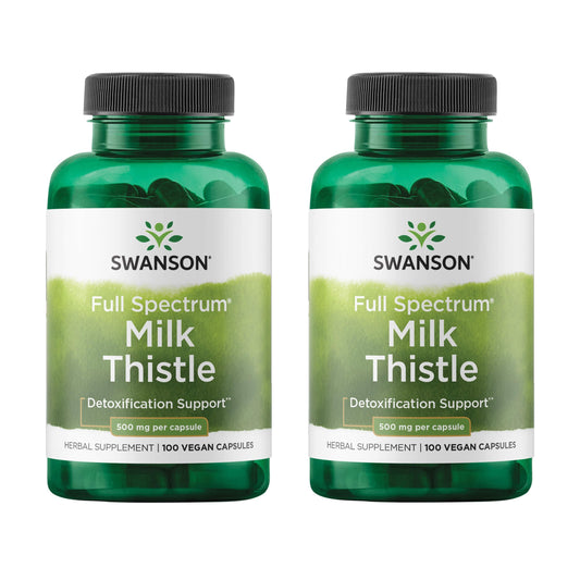 Swanson envase frontal de cardo mariano mostrando diseño y beneficio antioxidante