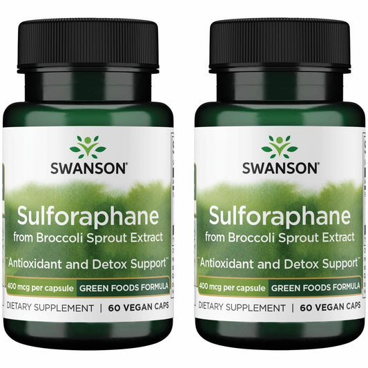 Swanson paquete doble frontal mostrando frascos y marca, confianza y conveniencia