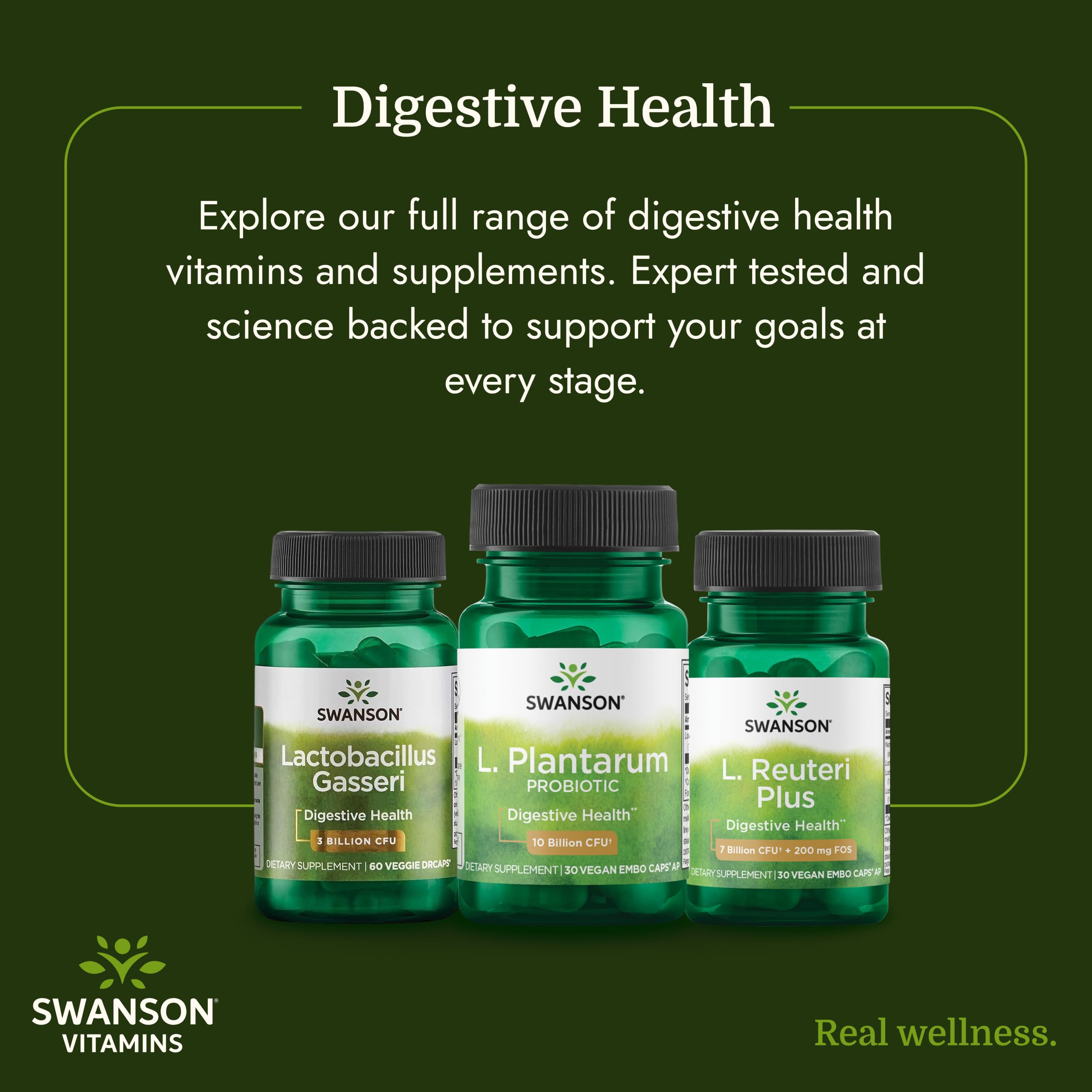 Swanson etiqueta nutricional y lote visibles para control de calidad