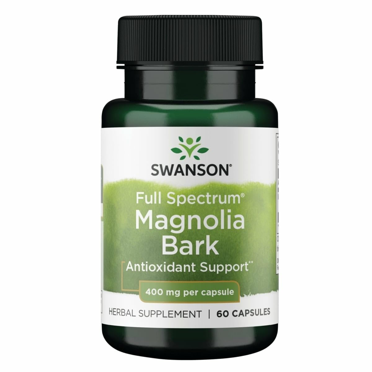swanson frasco frontal de magnolia bark mostrando envase y cantidad