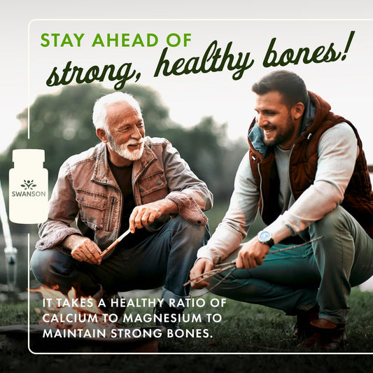 Swanson Calcium Citrate Plus Magnesium en cápsula para articulaciones y fortalecimiento óseo.