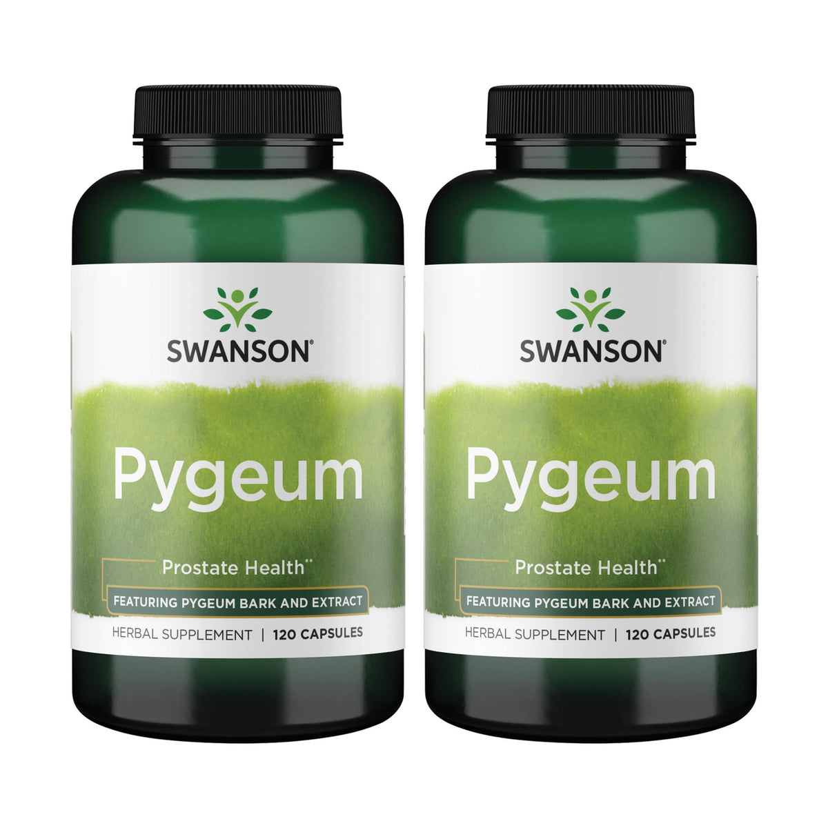 Swanson pygeum vista frontal del frasco mostrando el envase y la marca, confianza