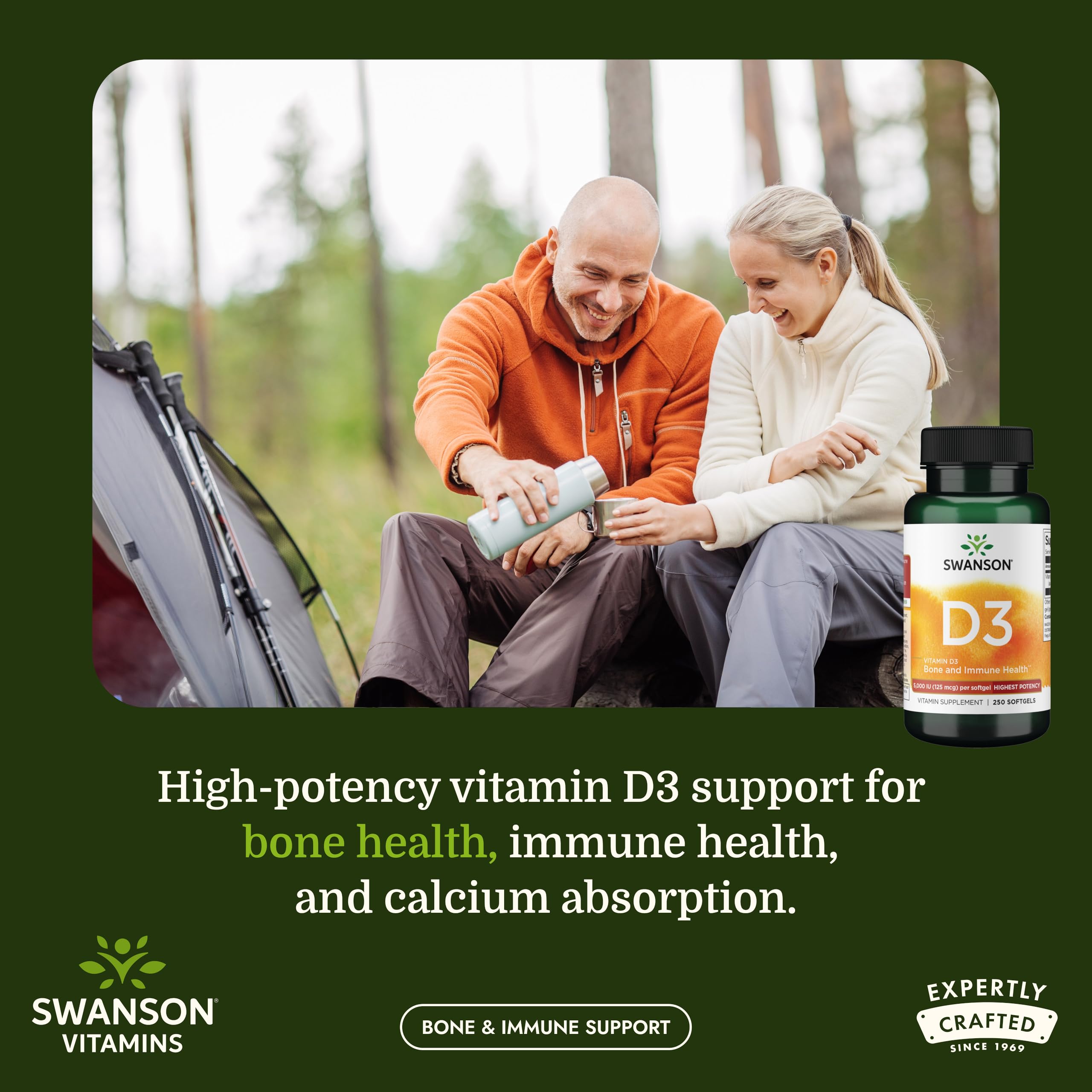 Swanson cápsula blanda de Vitamina D3 en primer plano fácil de tragar